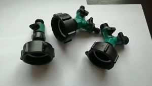 IBC Tank Adapter Y Shaped Quick Valved Connector 60mm Coarse Thread Hose Adapter
