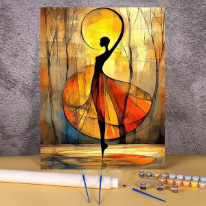 BILIBILI | Coloring By Number Women Face Drawing On Canvas Handpainted Painting Art Gift Home Decor DIY Dark Series Pictures By Number