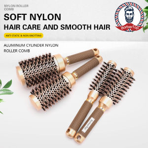 ช่างทำผมดัดผมเครื่องมือจัดแต่งทรงผมสำหรับร้านทำผมหวีกลม4ขนาดแปรงบาร์เรล Setrika Keramik - ช่อง 2