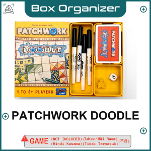 Patchwork Doodle Board Game Box Organizer Insert