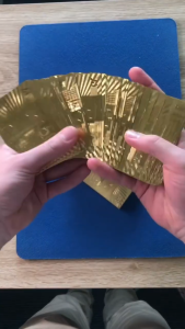 Waterproof Gold Foil PVC Playing Cards Plastic Durable Poker Board Game Universal Magic Tricks Tool
