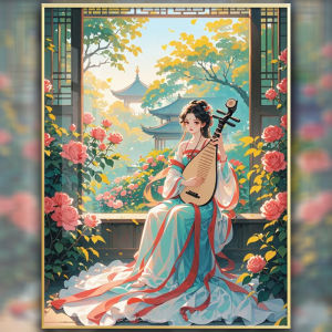 Modern Simple Cross Stitch Kit Full Embroidery Living Room Fairy Beauty Flower Fairy Diamond Painting Ins Style Home Textile