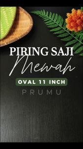 Piring Oval Melamin Motif Rotan - Piring Unik - Piring Saji - W7811