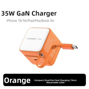 Momax | GaN 65W Fast Charging Adapter With Retractable Type-C Cable