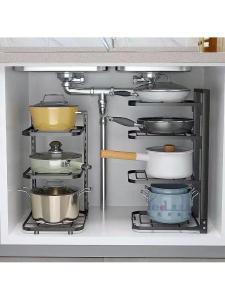 Pot Pan Organizer Stainless Steel Shelf