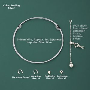 BOYU | S925 Silver Pearl DIY Bracelet Necklace Accessory