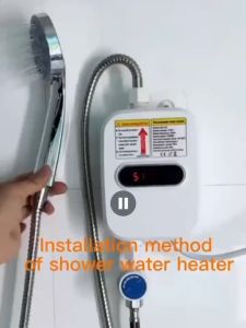 Temperature Display 3500W 220V Water Heater & Bathroom Durability Shower Set