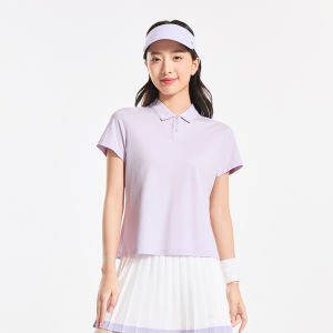 Erke | Women Tennis Sport Ice Silk Polo Collar T-Shirt