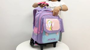 【Selangor Stock】Ivyh Detachable 6-Wheel Star Trolley Bag Can Climb Stairs Waterproof Large Capacity Suitable For Children To School