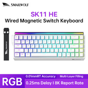 SMAILWOLF | Bàn Phím Cơ SMAILWOLF SK11 68% Switch Từ Tính Có Dây Chơi Game & Esports Rapid Trigger Bố Cục 8K Dành Cho Máy Tính Để Bàn & Laptop