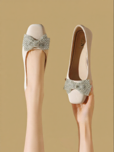 Josiny | Elegant Bow Shallow Single Shoe