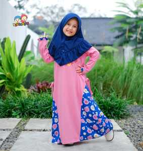 [GRATIS TEMPAT PENSIL] Koleksi Terbaru Raggakids Gamis Kaos Anak Remaja Bahan Premium Adem - Rg 58 RG58 (Dress + Tempat Pensil)