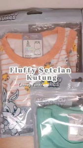 FLUFFY - SETELAN KUTUNG OBLONG LOONEY TUNES FLUFFY - BAJU TIDUR ANAK - BAJU TIDUR BAYI - BAJU ANAK