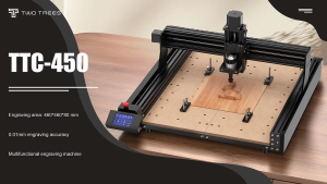 เครื่องแกะสลัก เครื่องแกะสลัก CNC เครื่องแกะสลักเลเซอร์ TwoTrees TTC450 8000rpm พื้นที่แกะสลัก 460x460x80mm ความแม่นยำในการแกะสลัก 0.01mm เครื่องแกะสลัก CNC ขนาดเล็กสำหรับงานไม้ขนาดใหญ่ ติดตั้งชิ้นส่วนไปแล้ว 70% เครื่องแกะสลัก 2D และ 3D