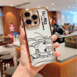Funko | Ốp Điện Thoại Mềm Mại Hình Nhân Vật Hoạt Hình Dễ Thương Rem Emilia Dành Cho Xiaomi Redmi POCO Mi A5 A7 15C F8 F7 X8 X7 M7 Note 15 14 Mi 15T Ultra Pro Max Chống Xước Chất Liệu TPU
