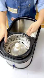 ตัวถังปั่นสแตนเลสแท้ (เฉพาะตัวถังปั่นเท่านั้น ไม่มีด้ามม็อบ)  สำหรับมีด้ามอยู่แล้ว