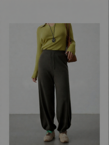Fluffy Soft Comfortable Elastic Waist Drawstring Trousers