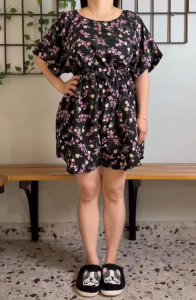 MUAT 85-100KG!!! SETELAN BAJU TIDUR BALI HOTPANTS ABSTRAK SUPER JUMBO FIT TO 5XL ST/RI-G REAL PICT