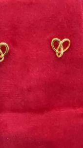 Poh Heng Jewellery 22K Heart Earrings in Yellow Gold[Price By Weight]