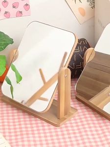 กระจกตั้งโต๊ะ กระจกมินิมอล กระจกไม้มินิอล สไตล์เกาหลี สามารถปรับแบบพกพาได้