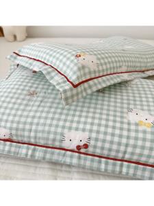 Áo Chăn Cotton Hai Lớp Cho Trẻ Em Và Người Lớn 74*48cm Kitty Áo Chăn Cotton Nguyên Chất Hoạt Hình Có Thể Giặt Được