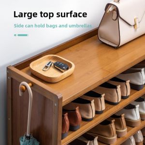 SHUQUE | Dust-proof Space-saving Bamboo Shoe Rack Easy-to-Assemble