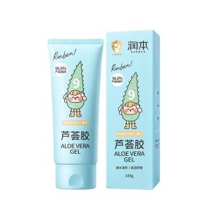 Runben | Aloe Vera Gel Baby Skin Care Moisturizing Soothing Sunburn Relief Acne Scar Fading Essential Water Baby Lotion Allergy Skin Type