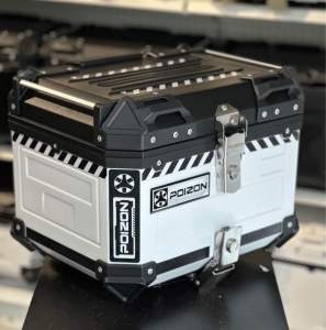 SEC white Alloy Top Box for Motorcycle