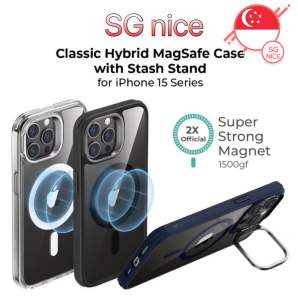 【SG Stock】Magnetic Case for iP 15 Pro Max/15 Pro/15/14 Pro Max/13 Pro Max Shockproof Case with Stand Matte Cover