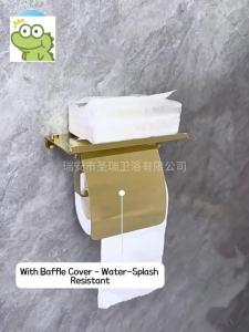 Punch Free Bathroom Tissue Holder With Cover 201 Stainless Steel With Phone Holder Multiple Colors Sleek And Stylish Toilet Roll Holder