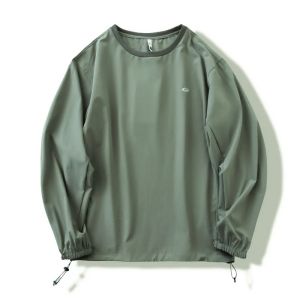 American Style Outdoor Quick Dry Cool Feeling Spring New Loose Casual round Neck Hoodie Mens Long Sleeve T Shirt