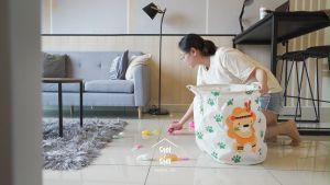 Large Size Laundry Basket/ Foldable Laundry Basket/ Large Capacity Waterproof Dirty Clothes Basket/ Kids Toy Storage Bag 40cm x50cm