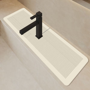 Tech Leather Faucet Mat Quick Dry Waterproof Mold Proof Soft Pad for Kitchen Bathroom Sink Countertop Minimalist Style Home Use