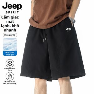 JEEP SPIRIT | Quần Short Nam Mát Mẻ Hơi Thở Mới Cho Bãi Biển Phong Cách Dễ Dàng Năm Ngăn