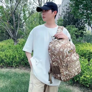 กระเป๋านักเรียน ลายพราง สำหรับเด็กชายและเด็กหญิง มัธยมปลาย ฤดูร้อน แคมป์ มัธยมต้น ความจุมาก กระเป๋าเป้ เหมาะสำหรับการเดินทางกลางแจ้ง กระเป๋าเป้ผู้หญิง