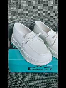 Nurse Shoes Womens Work Soft Bottom Breathable Not Tired Feet Height Increasing Non-Slip  Special White Platform Slip-on Pumps