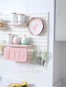 Pegboard Wall Panels Pegboard Wall Organizer Mounting Display Diy Pegboard Kit Tool Storage Panel Board Rack Bathroom Kitchen