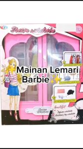 Mainan Anak Cewek Perempuan Lemari Pakaian Barbie Aksesoris Berbi Set