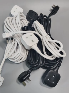 White Black Singapore 1 Way Single Extension Cord 1m/2m/3m/5m Cable Short 1 Gang Extension 3pin Plug Mini British Standard Socket with Wire Drag Board Power Supply Anti-fall UK 3 Pin Plug Power Strips Travel Wall 排插座延长线