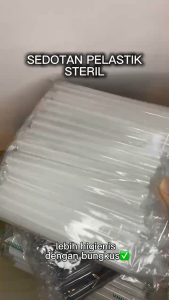 (SUMMER PLASS) [500PCS] SEDOTAN STERIL 12MM*18CM / SEDOTAN TRANSPARAN PLASTIK STERIL HIGIENIS / SEDOTAN PLASTIK LANCIP