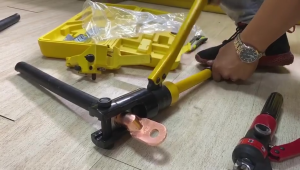 Kìm bấm cos thủy lực YQK-300kìm ép cos thủy lực 16-300mm²kìm ép cốt lục giác thủy lực 14Tkìm thủy lực 11 bộ khuôn ép