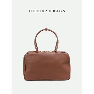 Ceechau Womens Leather Bag 2025 New Style Large Capacity Commuter Bag Travel Bag Underarm Design Fashionable City Simple