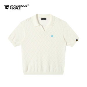 dangerouspeople | Hollow-out Knit Polo T-shirt