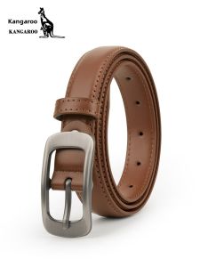 Kangaroo | Womens Kangaroo Leather Pin Buckle Belt Business Casual