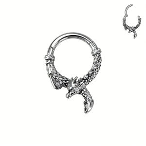 Nhẫn Khuyên Mũi Hình Đầu Lâu Rồng Mạng Nhện Bằng Thép Không Gỉ Kiểu Gothic Có Khớp Nối Dành Cho Sụn Tai Khuyên Vành Tai 16G Trang Sức Thời Trang.
