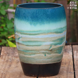 Retro Tall Clay Pot Succulent Planters Happiness Tree Triangle Flower Pots Nine-Tailed Fox Old Pile Pot Special Clearance Price