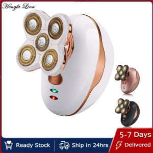 Hengfa Lina 5 Heads Electric Shaver Men Head Polish Hair Trimmer USB Rechargeable Washable 4D Floating Shaving Machine Wet & Dry Razors