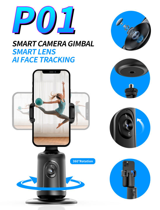 0TELESIN ถ่ายภาพอัจฉริยะ Gimbal Selfie P01 360° Rotation Auto Face ...