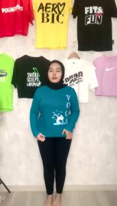 BAJU KAOS YOGA WANITA TERBARU JUMBO BIGSIZE KATUN DEKAOS SHOP 2944 YOGA KUPU