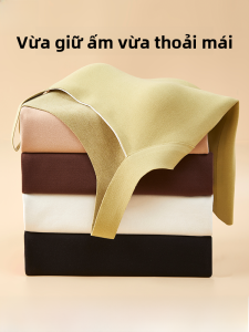 MiiOW | Áo ba lỗ lót lông cừu giữ nhiệt MiiOW dành cho nữ mùa thu đông liền mạch không đường may Áo ngực lót lụa không tay cổ chữ U